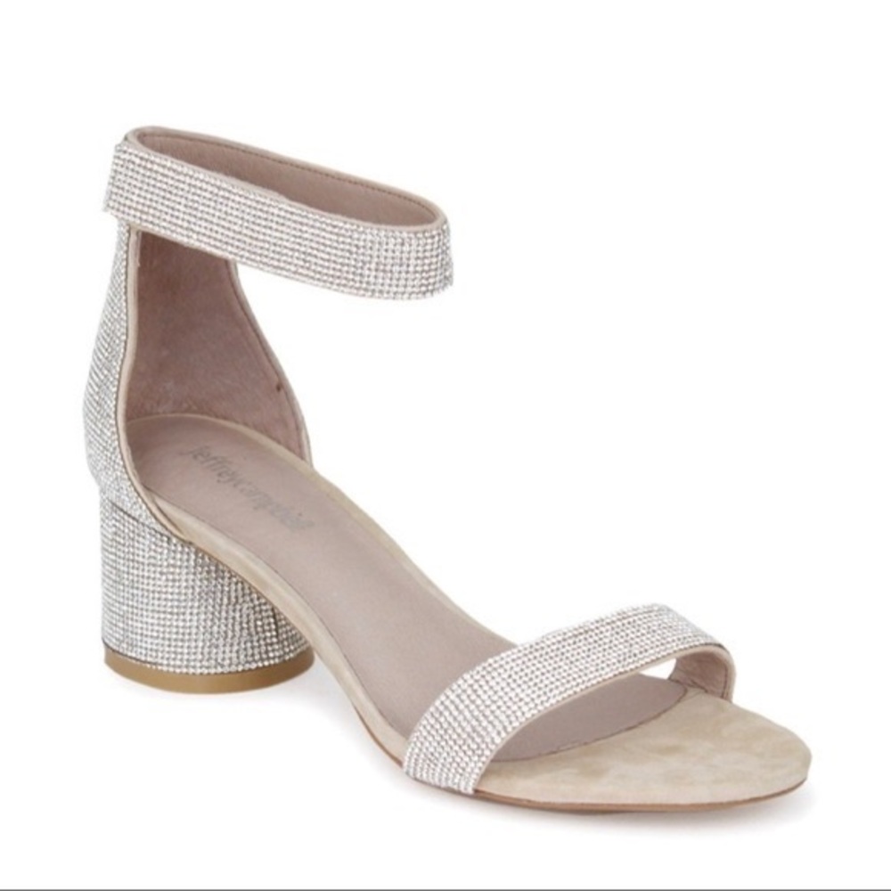 Jeffrey Campbell Kenneth Crystal Embellished Ankle Strap Sandal